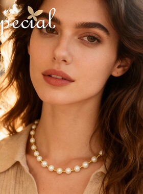 SPECIAL淡水珍珠项链锁骨链毛衣链女时尚气质复古设计2026年新款
