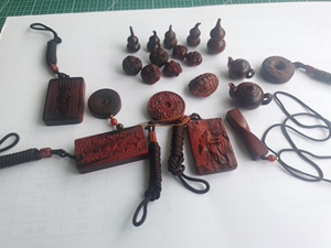 紫檀小件 文房把玩 吊坠饰品 一物一选
