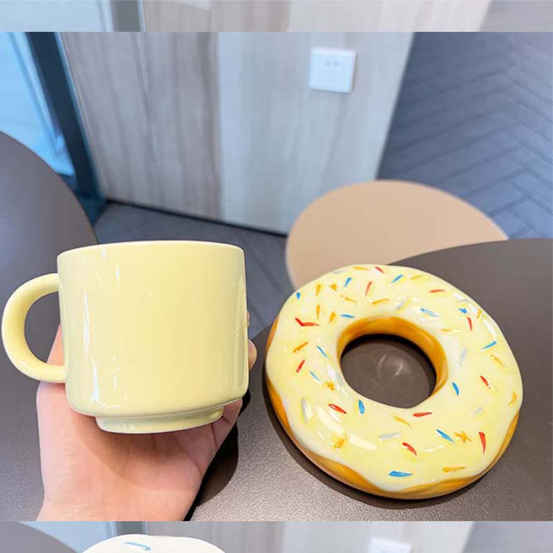 清新马卡龙色咖啡杯碟陶瓷