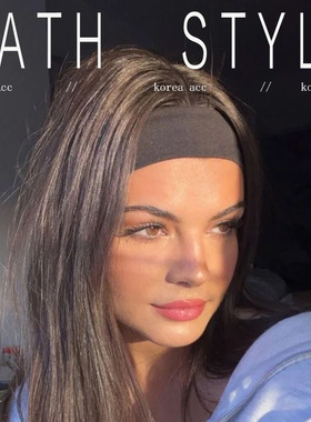 Bella风发带欧美辣妹拯救高额头秃顶窄边超薄发带复古运动束发箍