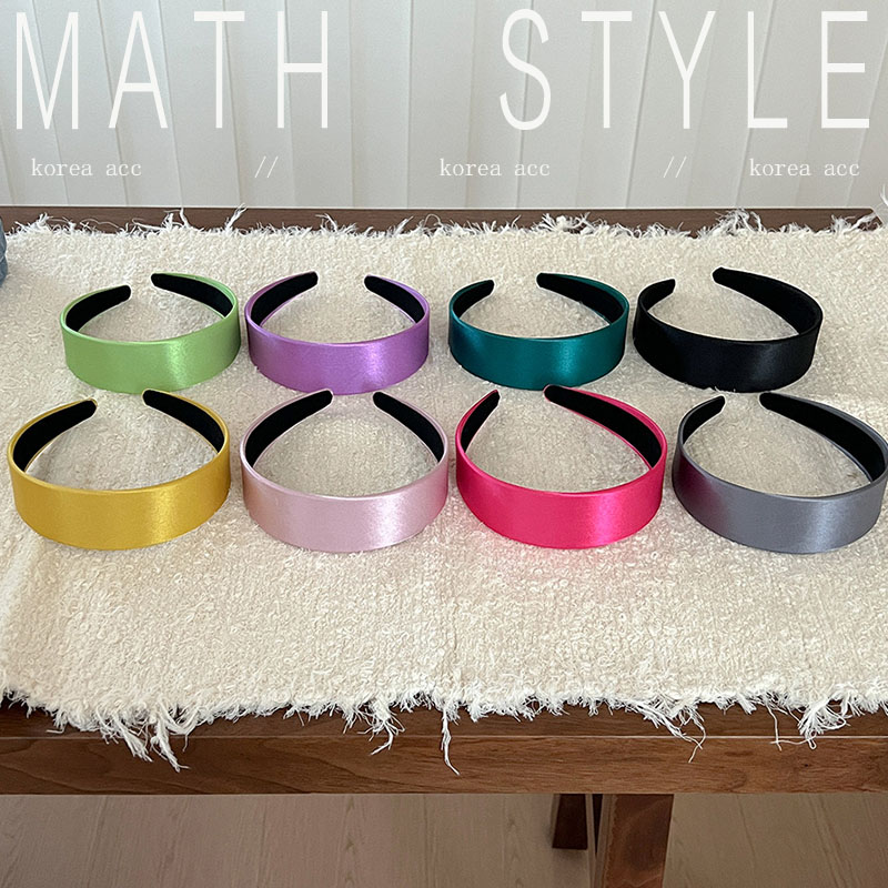 缎面发箍甜美马卡龙彩色