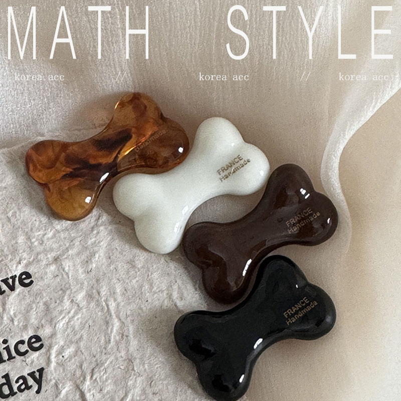 质感奶咖骨头发夹少女可爱一字夹