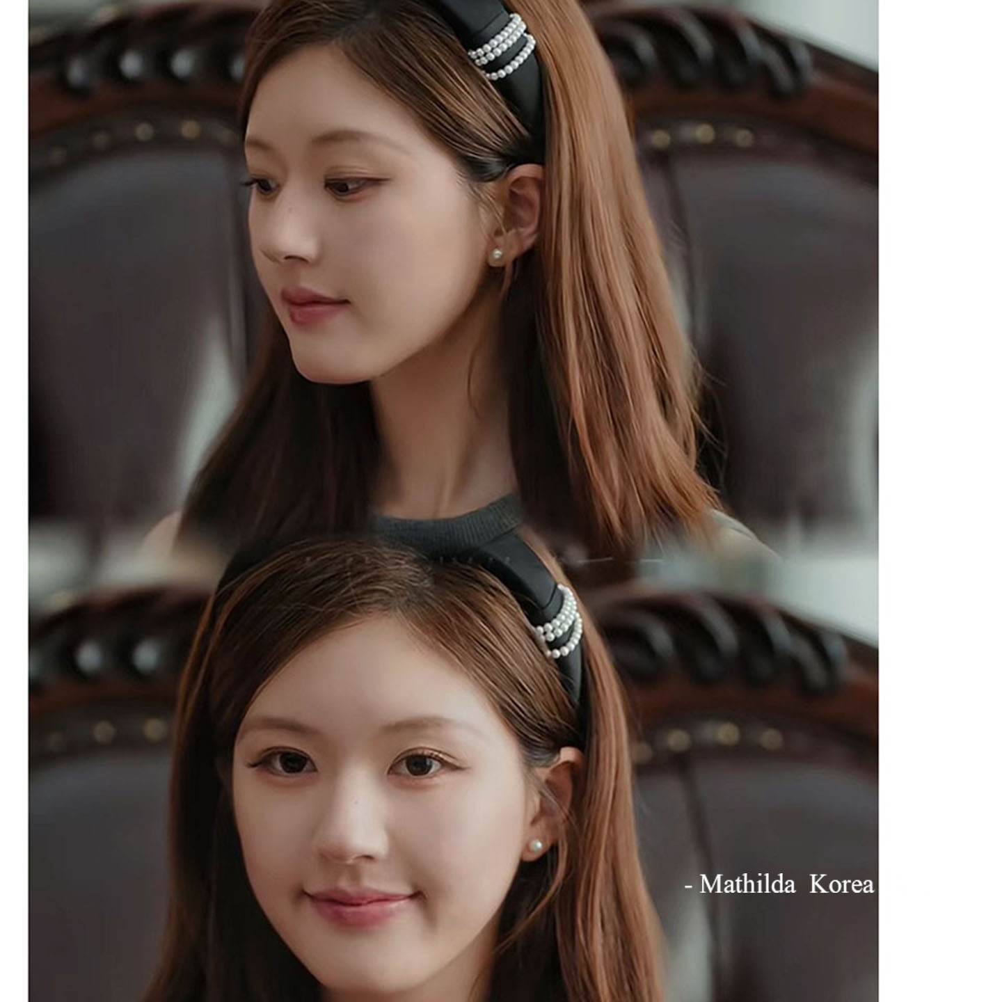 赵露思同款黑色珍珠发箍