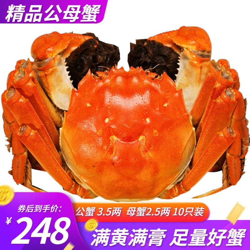 【活蟹】醉卧阳澄大闸蟹礼盒新鲜公母蟹10只阳澄湖镇特大螃蟹鲜活在类目 水产肉类/新鲜蔬果/熟食, 海鲜/水产品/制品, 蟹类, 大闸蟹中 - 来自Buy2taobao.com提供专业的淘宝代购服务