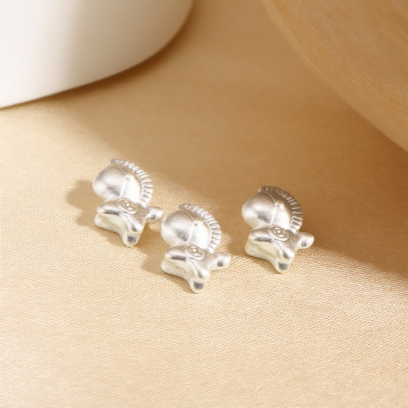 纯银马上有钱生肖手链编绳配件