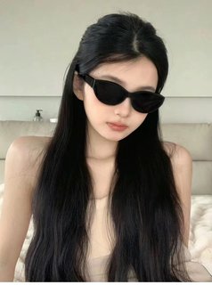 jennie同款墨镜女复古辣妹猫眼小框显脸瘦眼镜偏光防紫外线太阳镜