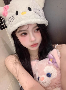 冬季卡通可爱毛绒拍照利器帽子