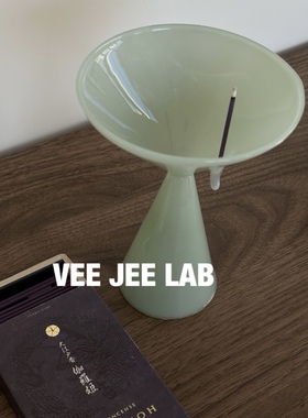 天青色玻璃香插 软装摆件线香装置香座家用禅意香炉香托插点香器