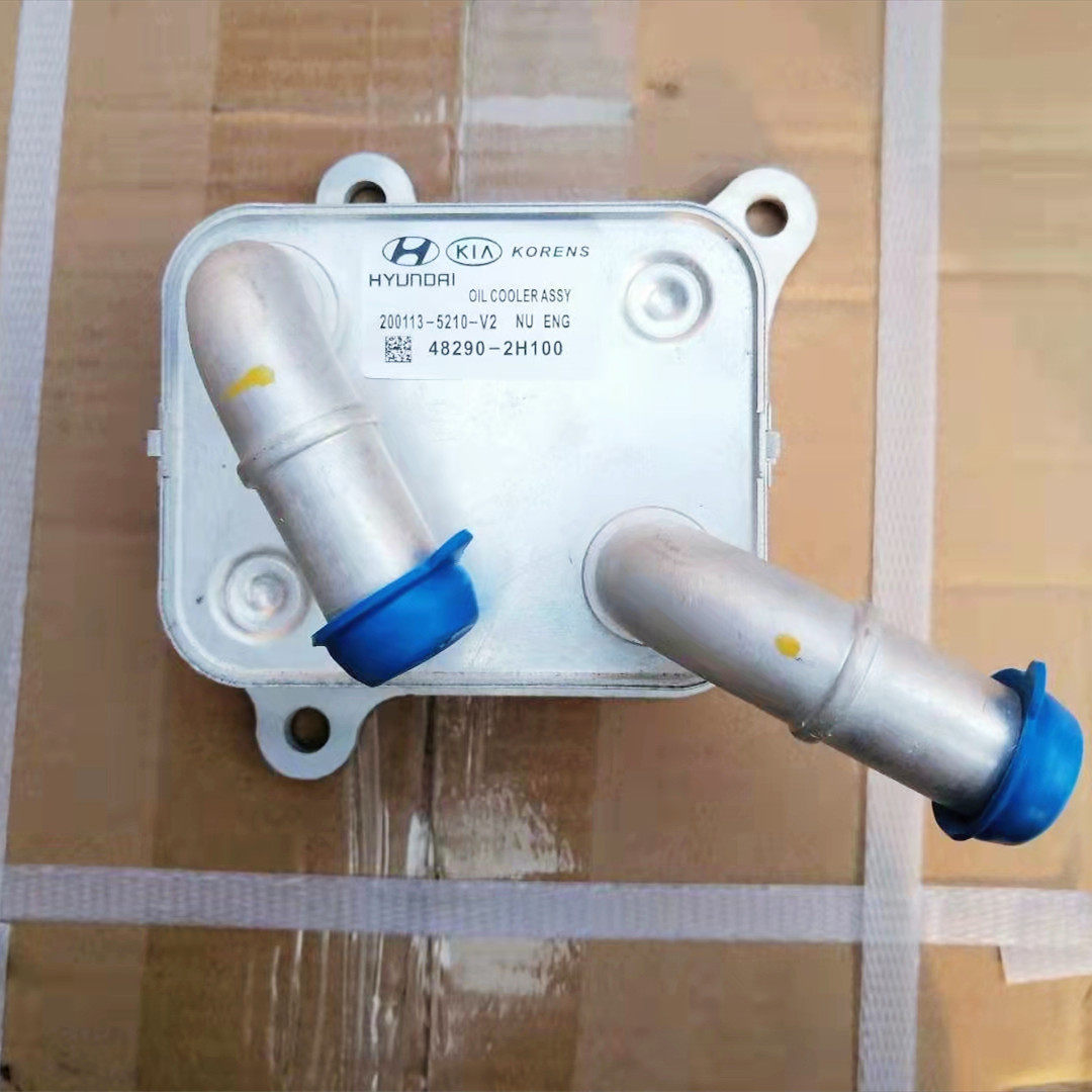 现代索八索九全新胜达ix35ix45ix25发动机机油冷却器散热器机滤座