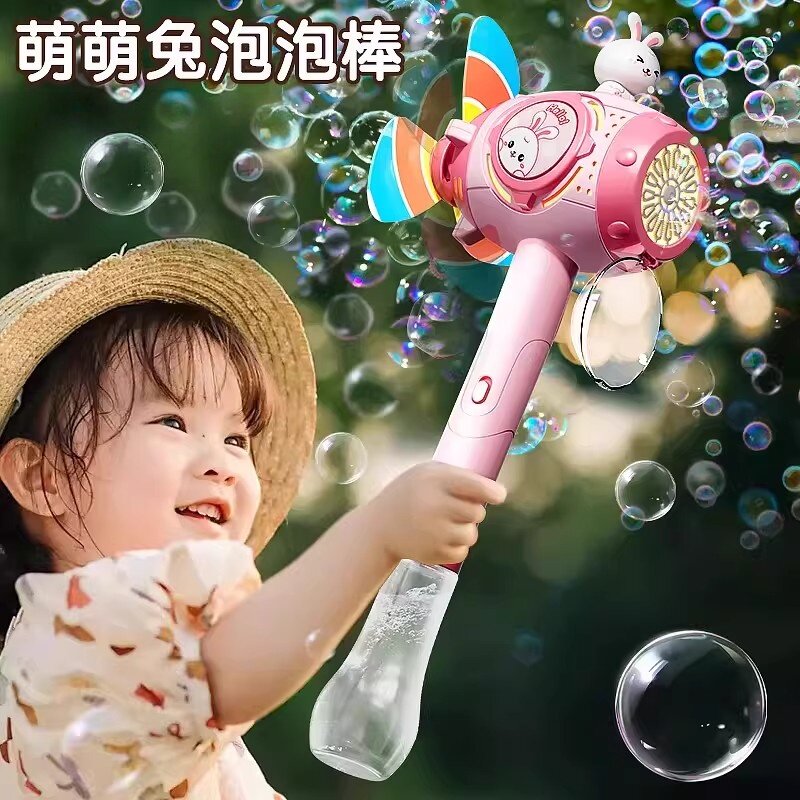 日本进口儿童吹泡泡机手持棒女孩婴幼儿全自电动2026新款网红玩具