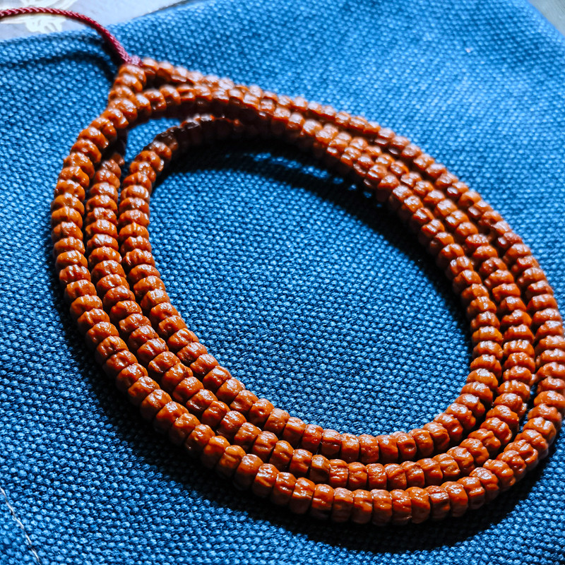 藏式百柏香籽菩提念珠西藏热振籽鬼脸男女佛珠108手链串热销包邮