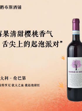 【微起泡甜红】意大利犹大之血微气泡甜型红酒 DOC浆果花香