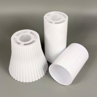 白色塑料灯罩轻薄坚固耐摔柔光防刺眼圆柱形台灯吊灯通用E27配件