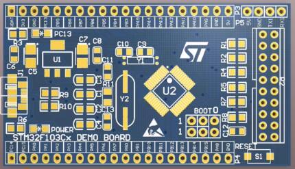 STM32F103C8T6最小系统板核心板原理图PCB原图可直接打样