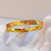 2025新款 龙鳞手镯女爆闪蜂巢鳞片闭口镯子轻奢蹦迪手镯女越南沙金