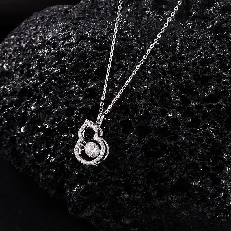 s925纯银葫芦项链女款锁骨链