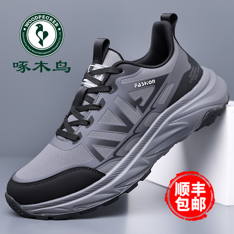 啄木鸟男鞋秋季新款软底运动休闲鞋子男潮流百搭户外旅游鞋跑步鞋