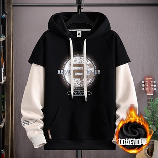 13男孩春秋款 连帽卫衣12青少年学生假两件帅气外套14大童加厚上衣