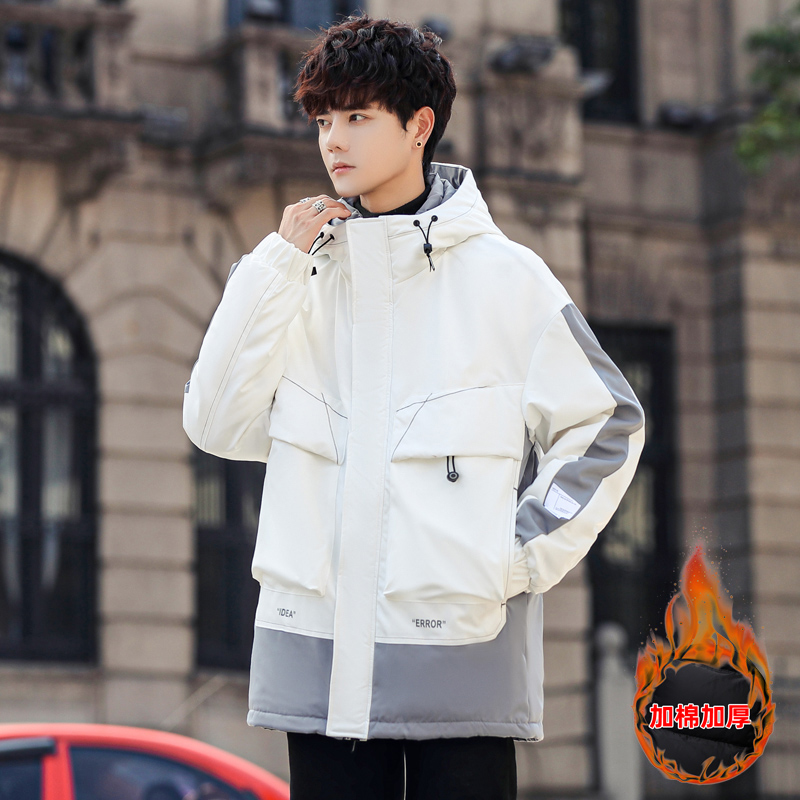 青少年羽绒棉服14男孩15岁初高中学生16中长款连帽外套大童冬装