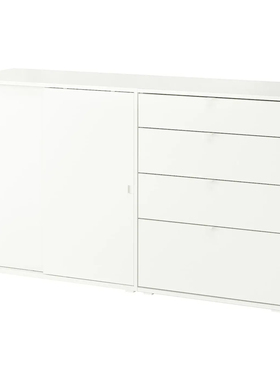 宜家国内代购维哈斯储物组合白色165x47x90厘米简约收纳柜储物柜