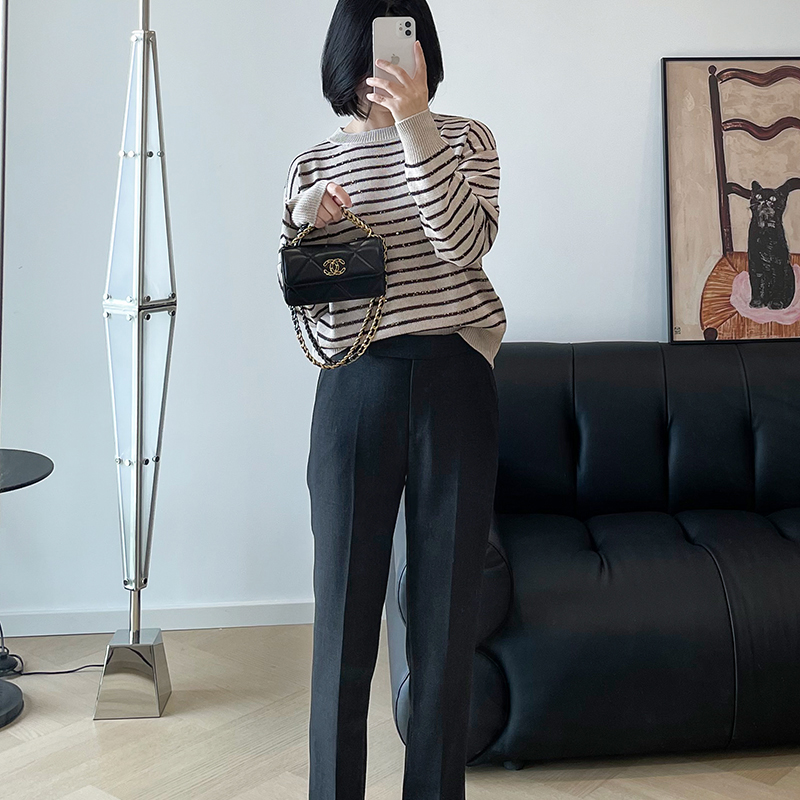 羊毛混纺西裤利落挺括通勤