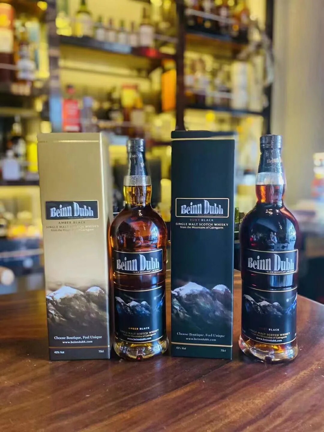 班度黑金单一麦芽威士忌whisky苏格兰beinndubh威士忌43度瓶装6瓶