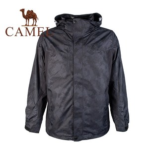 Camel 骆驼户外冲锋衣男三合一可拆卸加绒两件套登山服9W1A45013