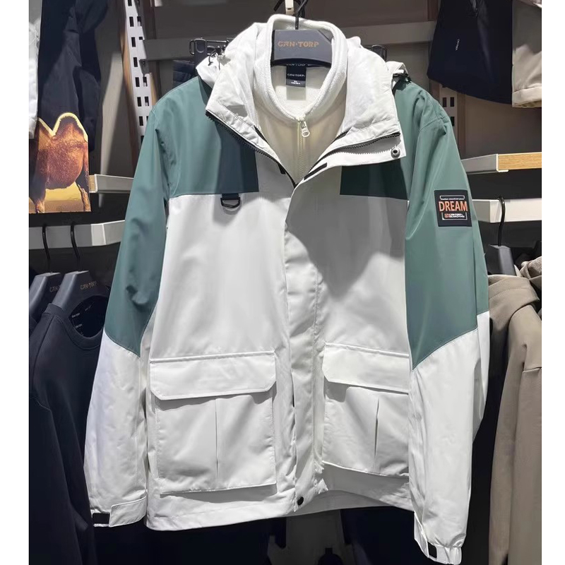 T232494040秋冬Cantorp肯拓普男户外保暖摇粒两件套冲锋衣登山服