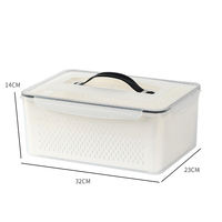 Draining and fresh-keeping box, refrigerator special freezer storage box with lid, household kitchen food sealed box, fruit bento box thumbnail 6