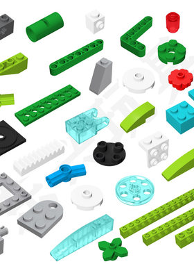 兼容乐高小颗粒45300国产全系列零散件wedo2.0建构科技配件装饰花