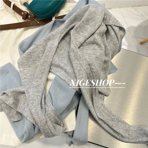 纯色韩版针织小披肩女春夏秋外搭气质百搭衬衫t恤空调衫搭肩ins