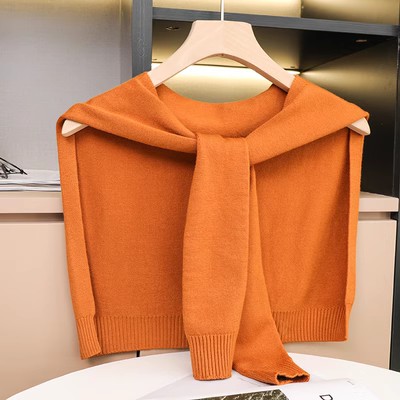 衬衫搭肩针织办公室空调房2025春秋小披肩女外搭洋气时尚围巾两用