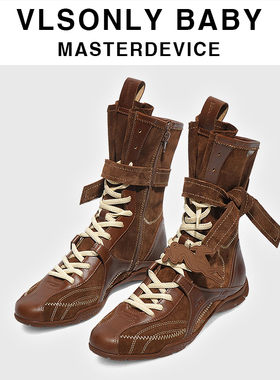 【张小斐吴宣仪同款】复古马丁靴女款2025新款磨砂皮中筒拳击短靴