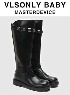 【明星同款】2025秋冬新款骑士靴女长筒靴高筒靴真皮棕色黑色长靴