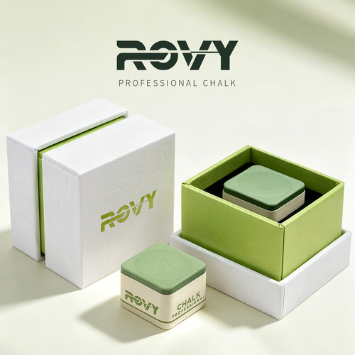 Rovy巧克粉台球杆专用无尘擦粉