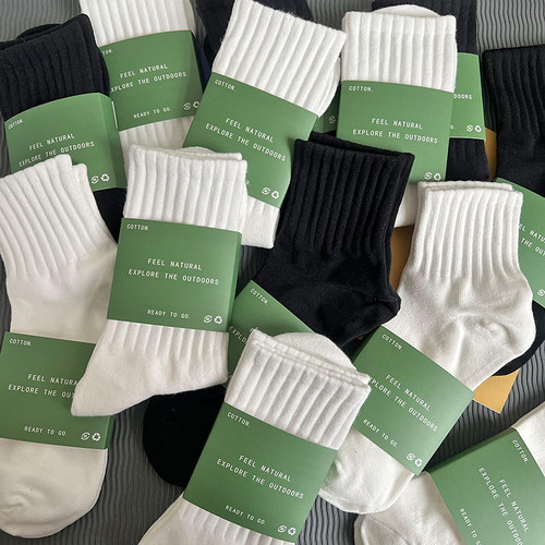 纯色简约袜子吸汗透气
