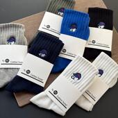 袜子男中筒袜潮白色长筒吸汗防臭男款 篮球运动男生24年春夏季 长袜