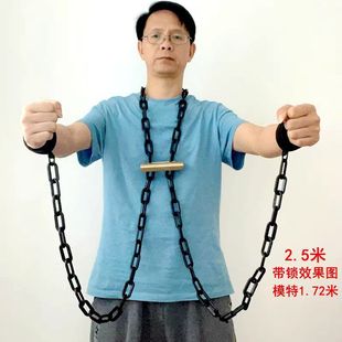 影视道具手铐脚镣刑具塑料囚犯COS铁链 脚镣脚链 玩具手镣手链演