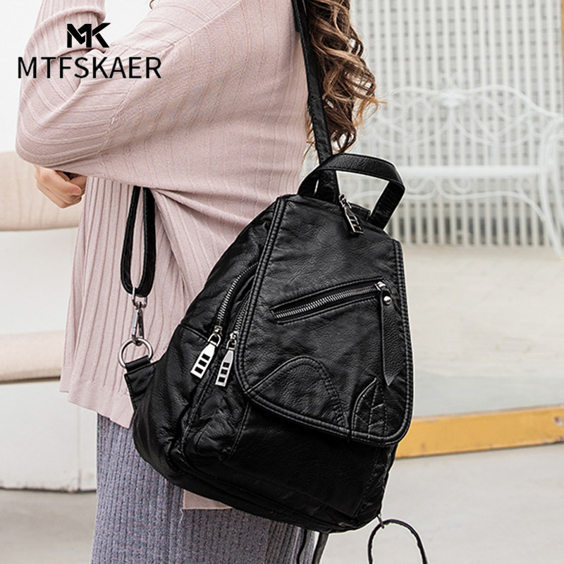 香港MTFSKAER多功能真皮胸包女新款软皮女士双肩背包时尚百搭腰包,箱包皮具/热销女包/男包,双肩背包,淘宝优惠券,粉丝福利购,淘宝优惠卷