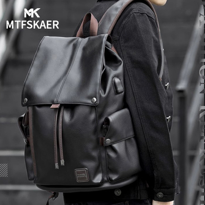 MTFSKAER真皮背包双肩包男士