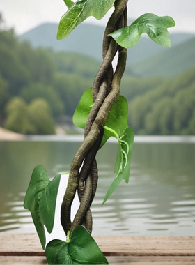 阻燃PVC仿真树藤条圣诞树随意垂吊造型仿枯树藤假山微景绿植造景