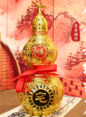 厂家现货合金彩绘葫芦摆件 彩绘葫芦福禄家居吉祥物摆式批发