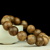 正区柬埔寨菩萨沉水浮沉香手串15mm佛珠念珠15粒木手链念珠19.1克