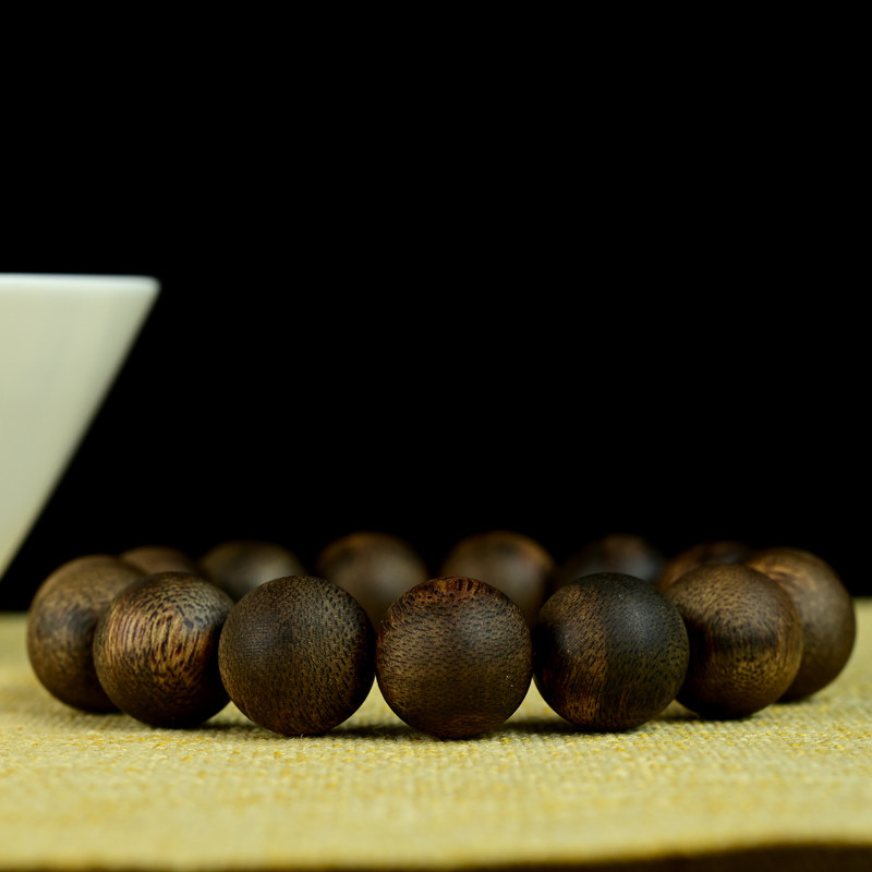 越南芽庄白奇楠沉香手串天然老料