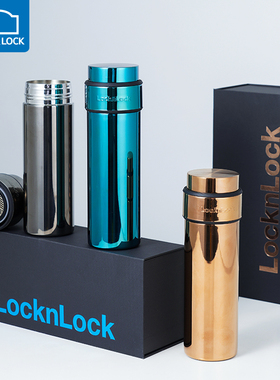 乐扣乐扣尊享保温杯PVD镀层水杯金属感覆钛工艺304不锈钢高档男士