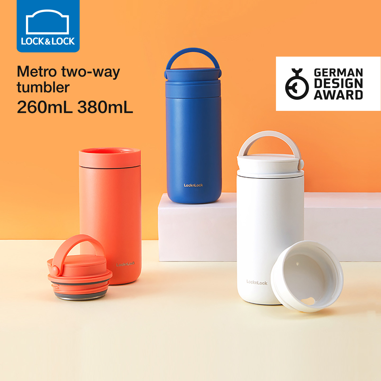 乐扣乐扣卡乐保温杯女小巧便携粥杯汤桶简约304不锈钢水杯学生男