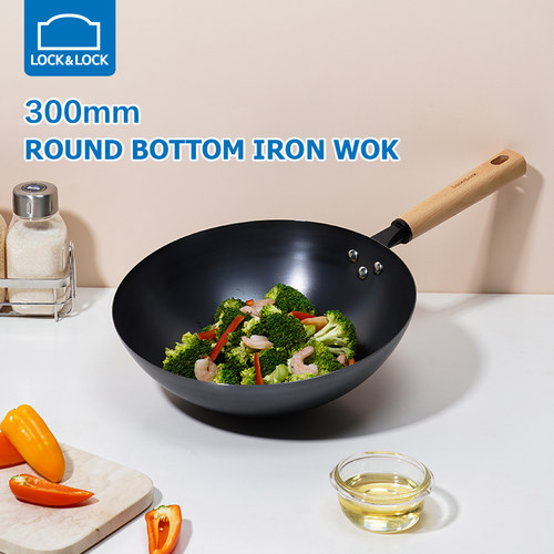 乐扣乐扣炒锅精铁30cm液氮防锈