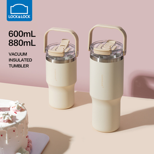 乐扣乐扣保温杯水杯大容量陶瓷覆层内胆拎拎杯新款 手提冰霸杯女士