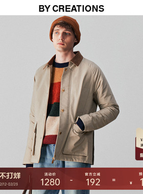 柏品巴恩风复古工装羽绒服男士2025冬季新款商务短款羽绒夹克外套