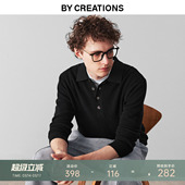 宽松复古英伦风毛衣毛衫 柏品纯棉翻领POLO针织衫 男2025春新长袖